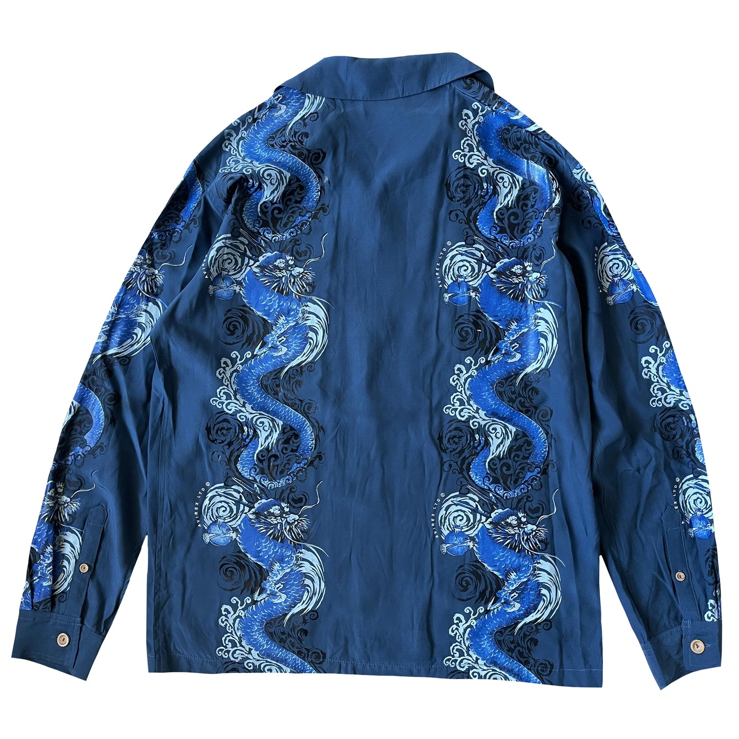 Avirex Dragon Hawaiian Souvenir Shirt - M