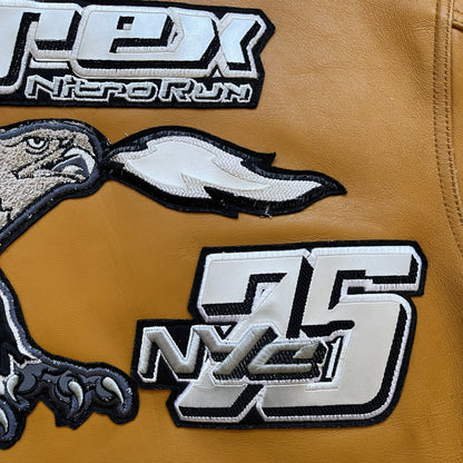 Avirex 'Nitro Run' Leather Varsity Jacket - M