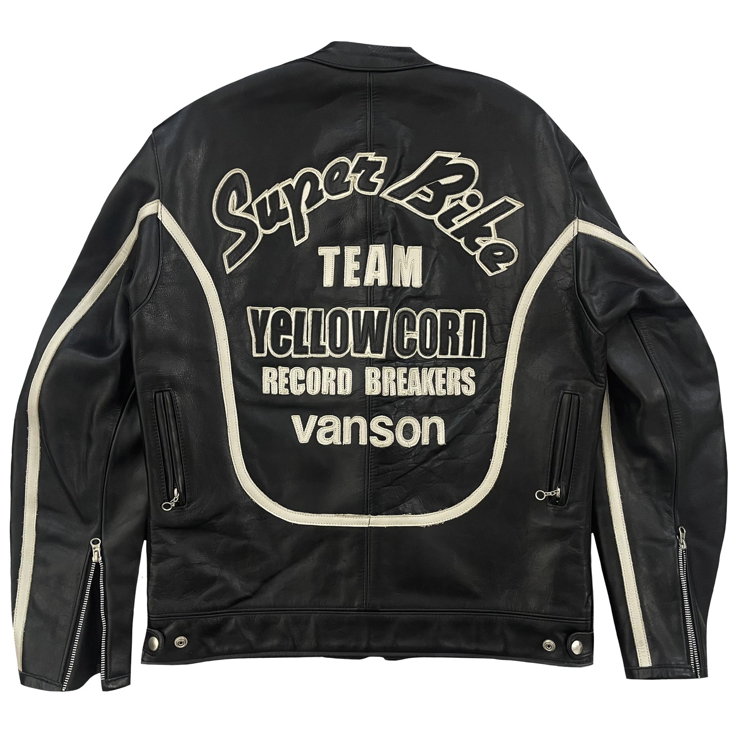 Vanson Leathers x Yellow Corn Motorcycle Racer Jacket - L