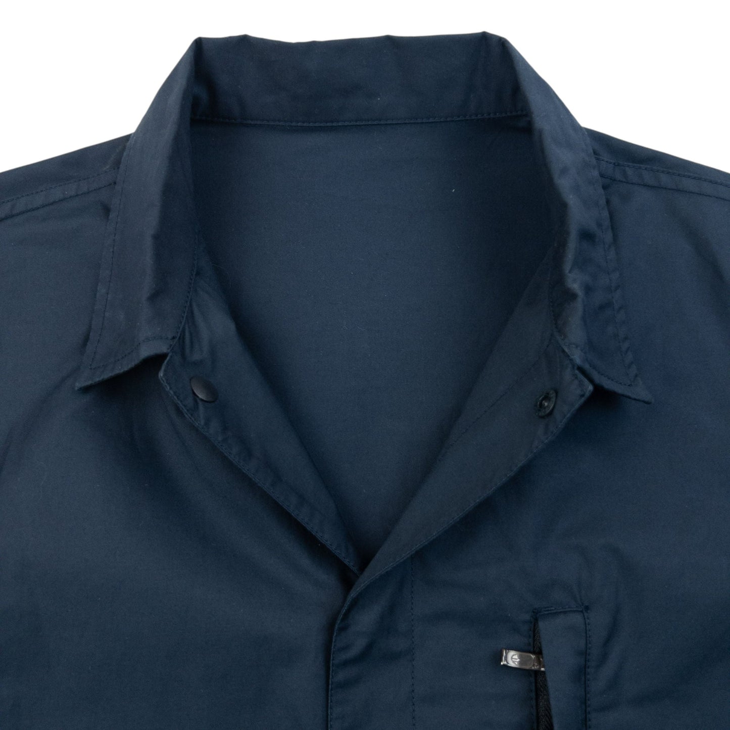 Vintage 2000s Maharishi Asymmetric Elastic Sleeve Button Up Shirt Size M | Medium, Navy