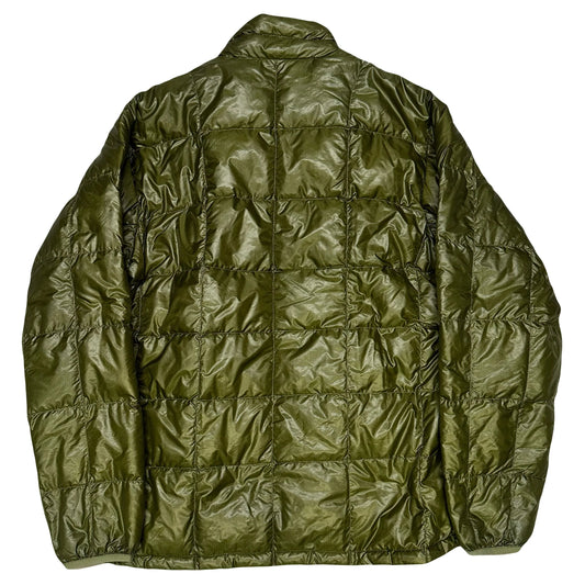Montbell Square Stitch Puffer Jacket In Olive Green (S) | Small, Green