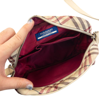 Vintage 2000s Burberry Blue Label Nova Check Crossbody Bag | O/S, Blue