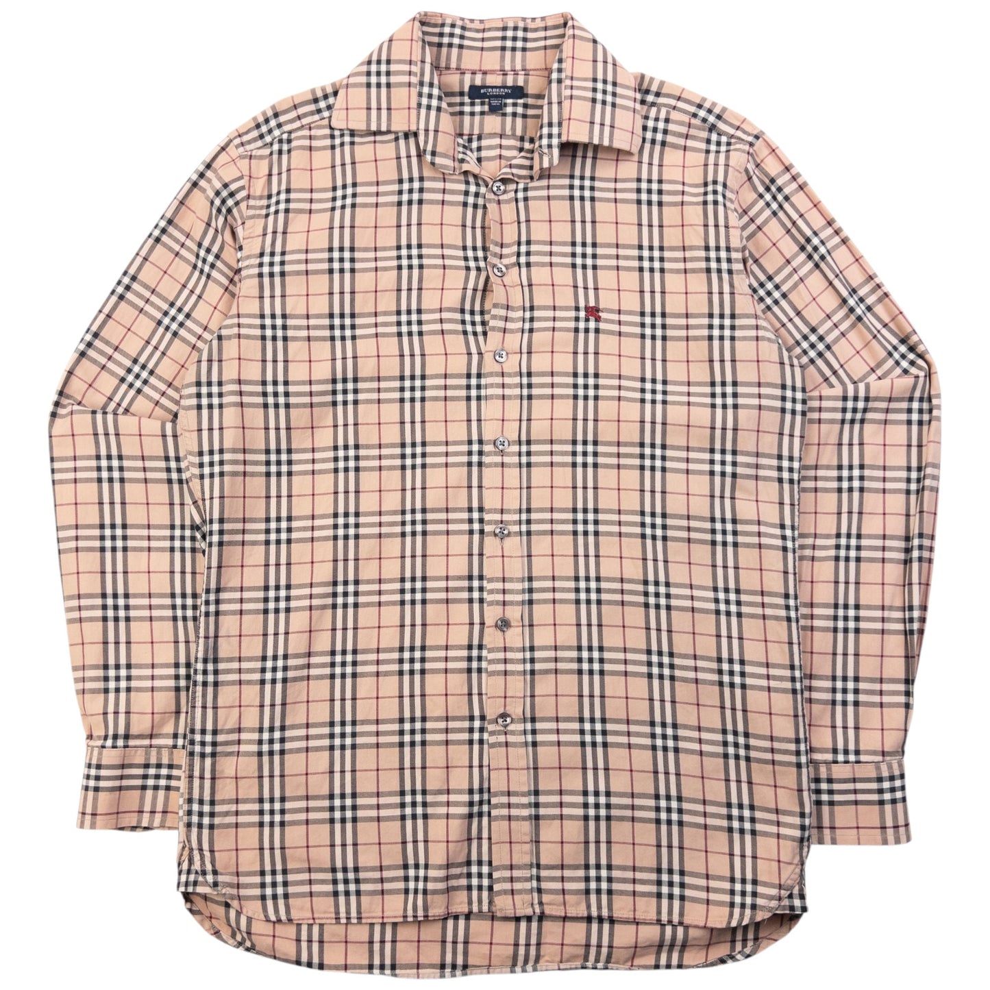 Vintage 2000s Burberry Nova Check Long Sleeve Button Up Shirt Size S | Small, Beige