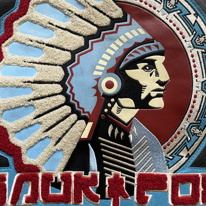 Avirex 'Snuk & Fox' Leather Varsity Jacket - S