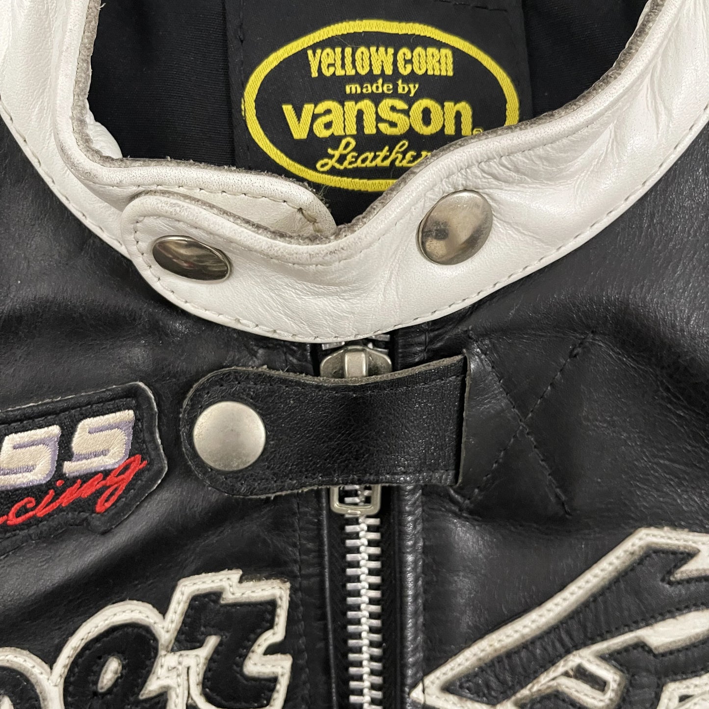 Vanson Leathers x Yellow Corn Motorcycle Racer Jacket - M