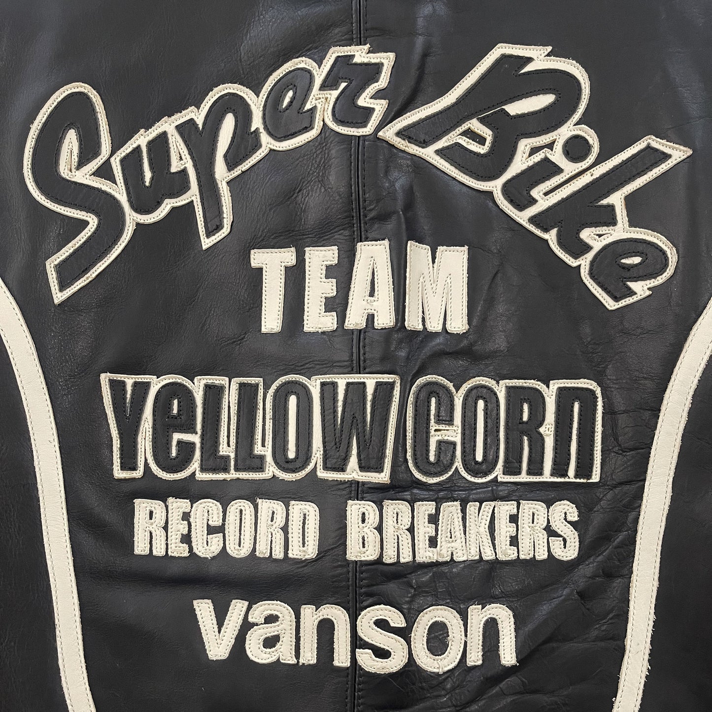 Vanson Leathers x Yellow Corn Motorcycle Racer Jacket - L