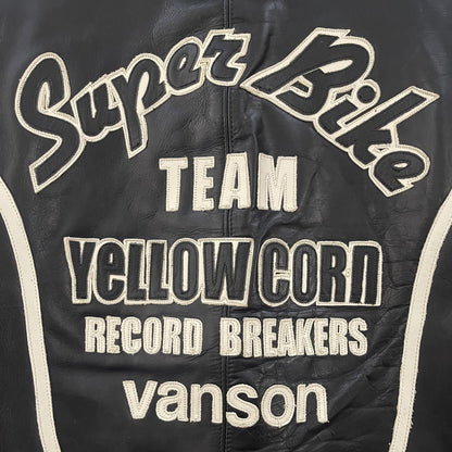Vanson Leathers x Yellow Corn Motorcycle Racer Jacket - L