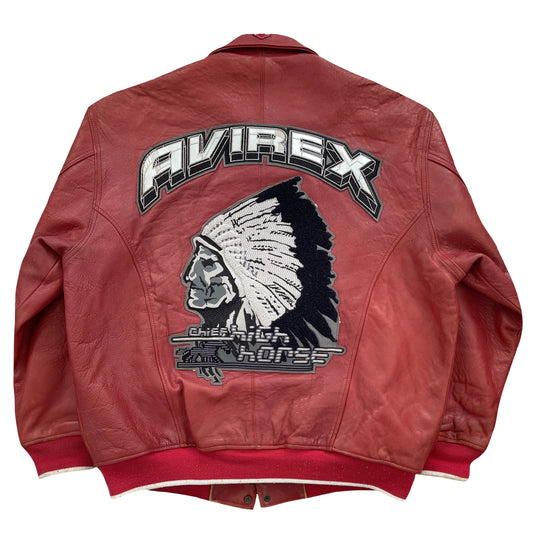 Avirex Chief High Horse Leather Varsity Jacket - XXL