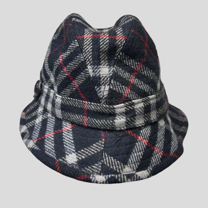 Burberrys 1980’s Nova Check Trilby Wool Bucket Hat - M/L | O/S, Multicoloured