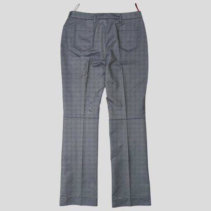 Prada Sport AW00 Textured Two-Tone Pleated Trousers - IT42