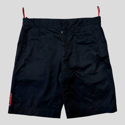 Prada Sport 2003 Challenge Reinforced Cotton Logo Shorts - 33-36