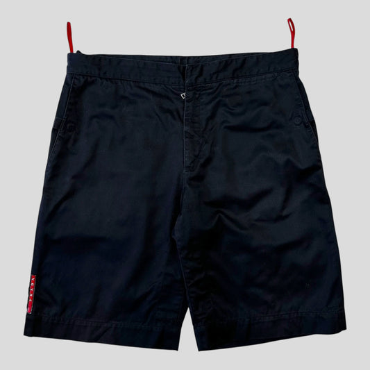 Prada Sport 2003 Challenge Reinforced Cotton Logo Shorts - 33-36