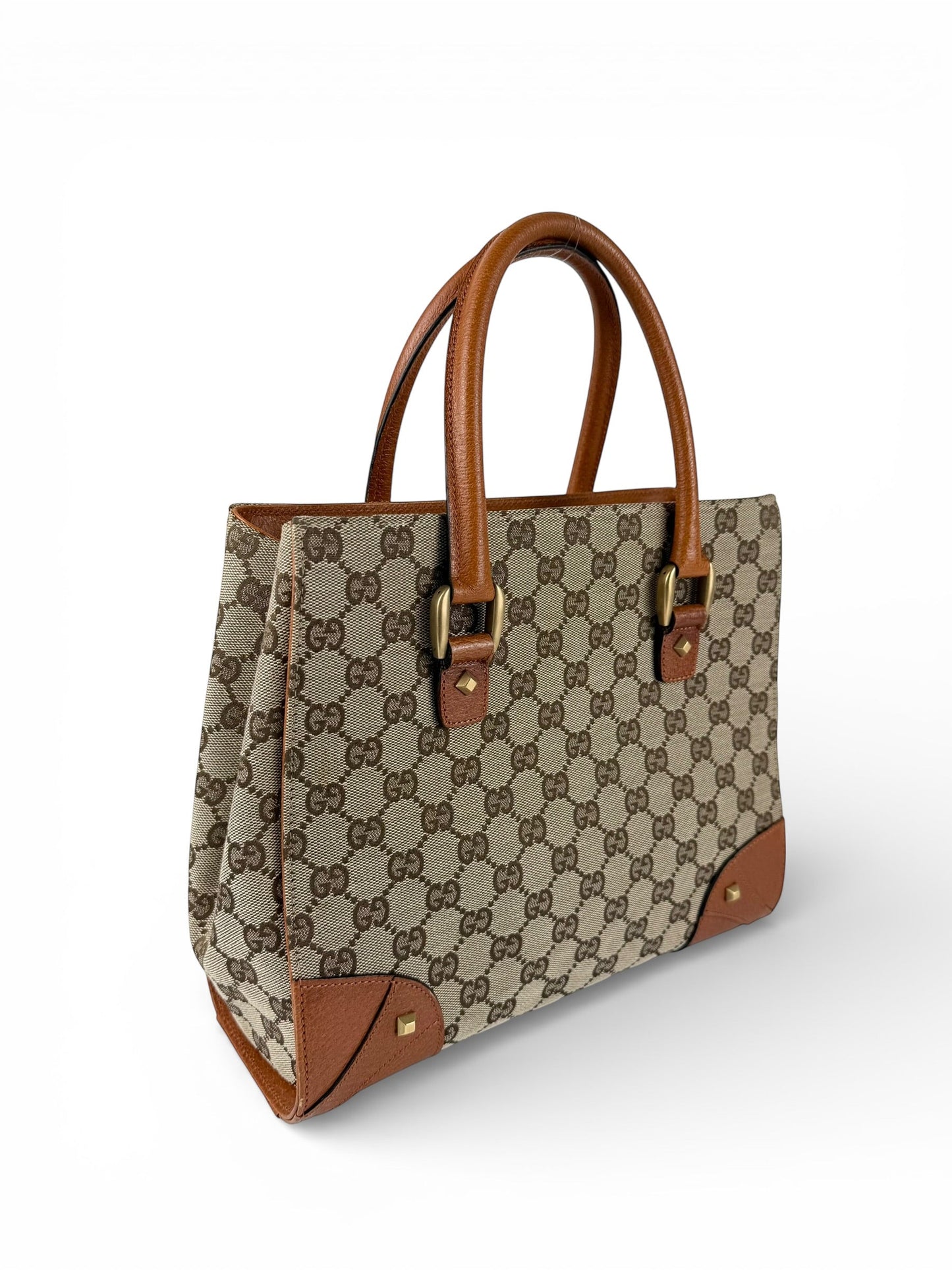 2010s Gucci GG Monogram Nailhead Mini Tote Handbag | O/S, Multicoloured