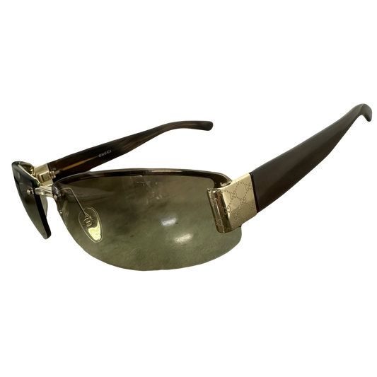 Gucci Monogram Sunglasses In Brown