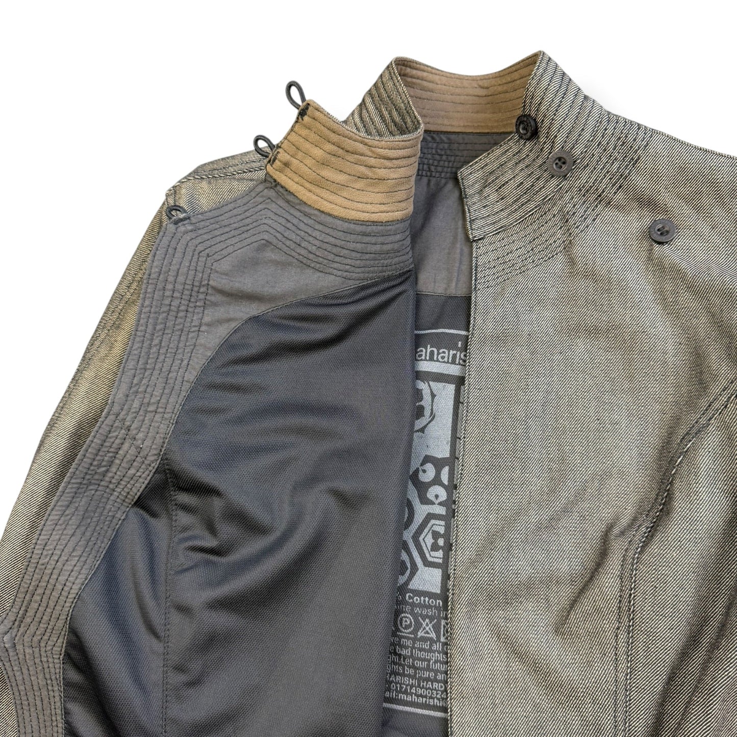 AW99/00 Maharishi Asymmetric Kimono Jacket (S) | Small, Black