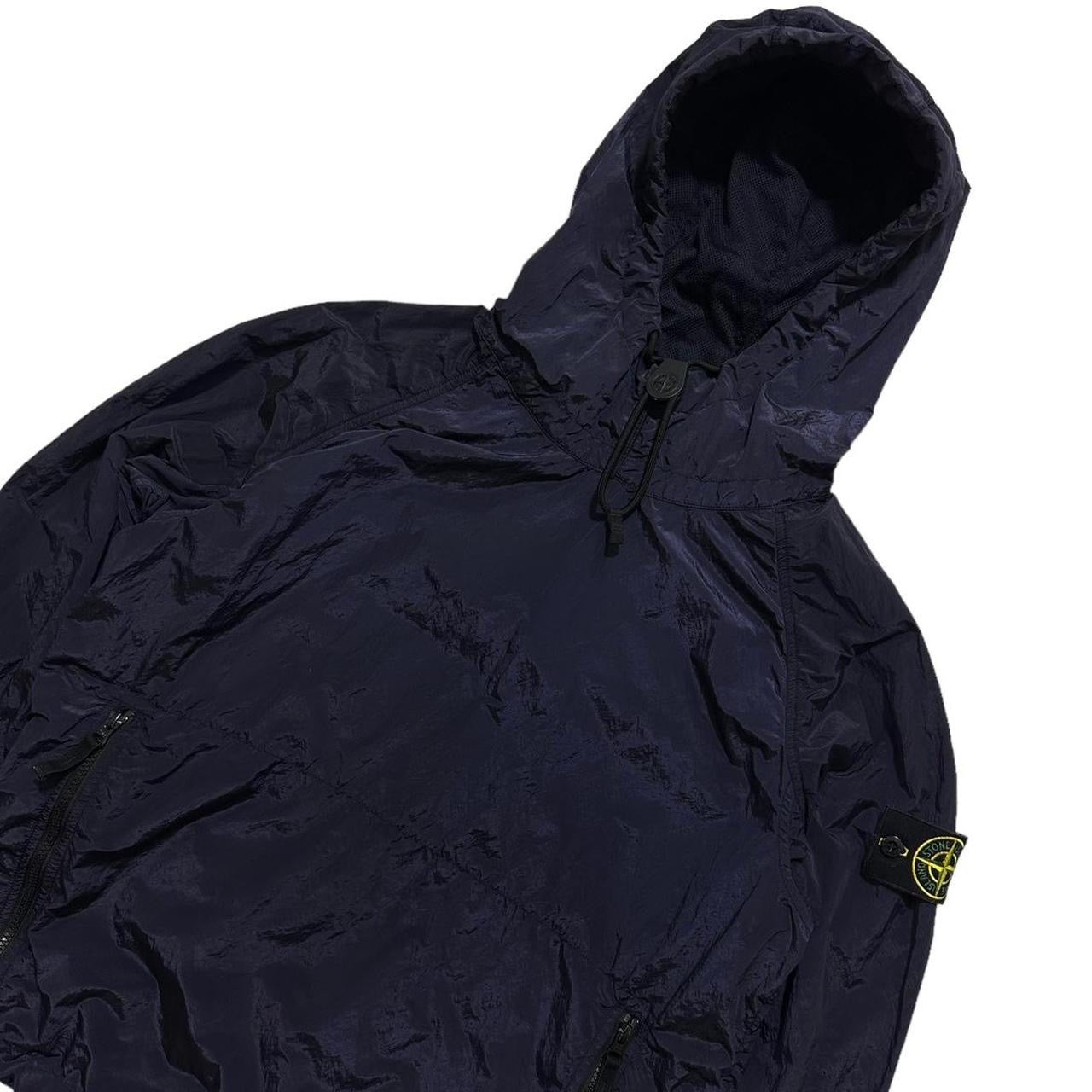 Stone Island Blue Nylon Metal Smock Jacket