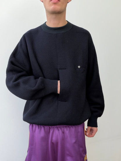 Stone Island 80s Pass-Through Pocket Jumper | X-Large, Black