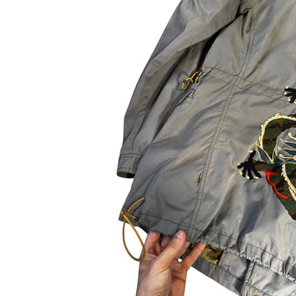 Maharishi 00’s Dragon Embroidered M-65 Field Jacket L | Large, Multicoloured