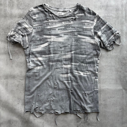 DISTRESSED DIESEL T-SHIRT | O/S, Red