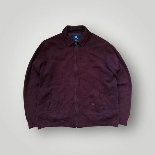 Buberry 2000's Wool Zip Up Nova Collar Harrington Jacket XL