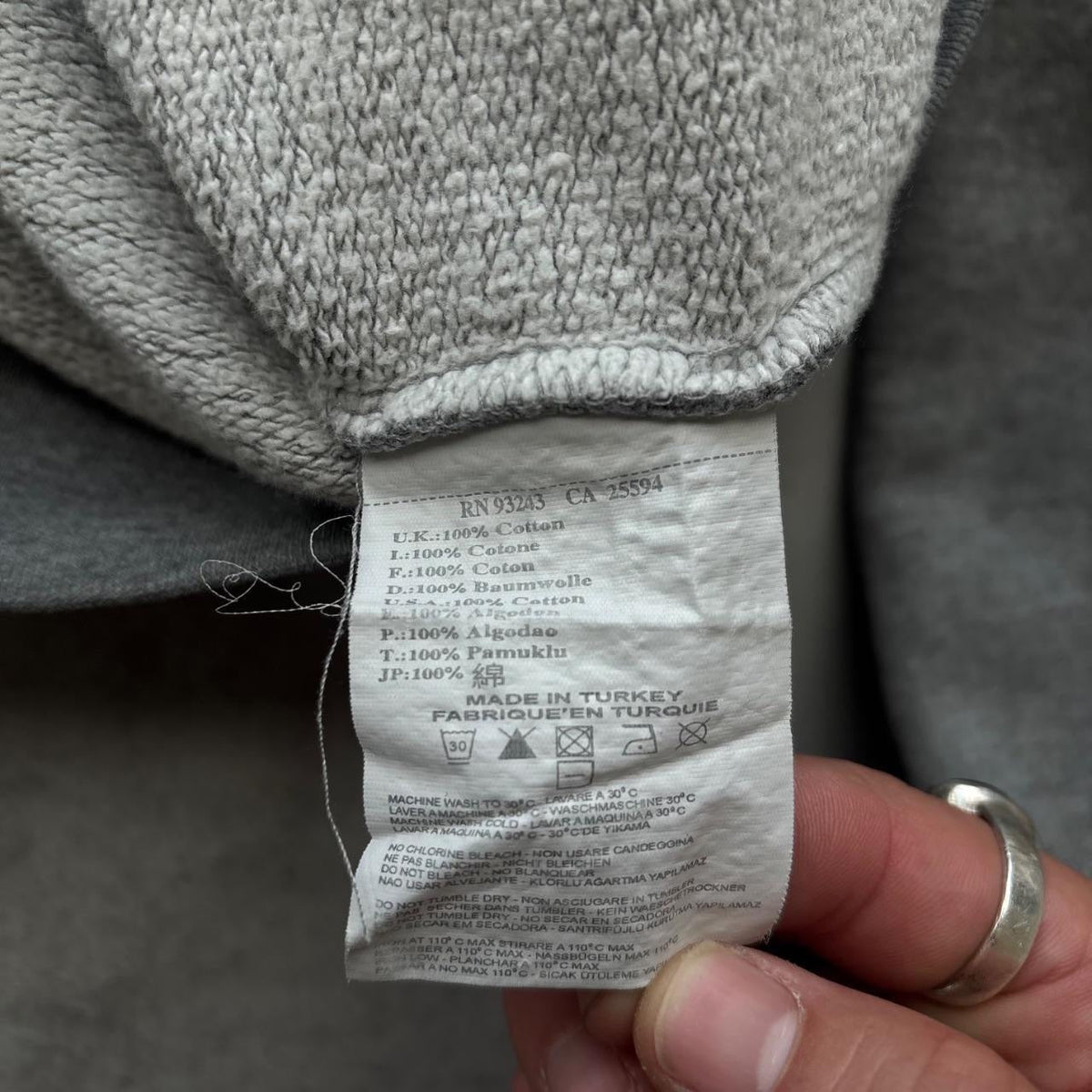 DIESEL ZIP HOODIE | O/S, Grey