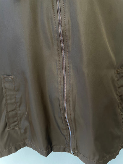 Prada 90s Nylon Hooded Vest | Medium, Brown