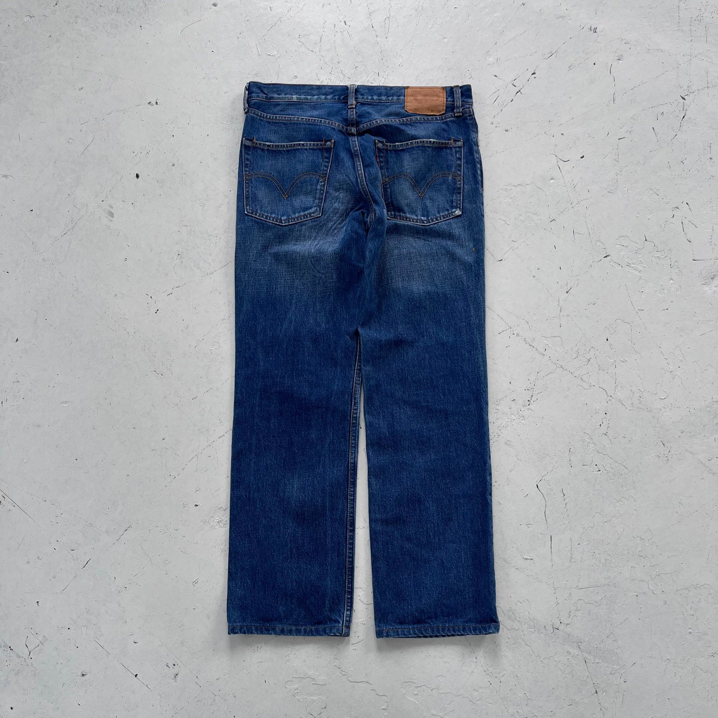 vintage 502 levis w/sashiko repair | Blue, Red