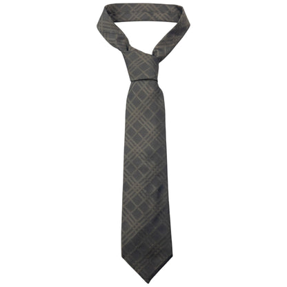 Vintage 2000s Burberry Nova Check Silk Tie | O/S, Brown