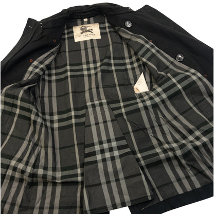 Vintage Burberry Nova Check Lined Trench Jacket Size S | Small, Black