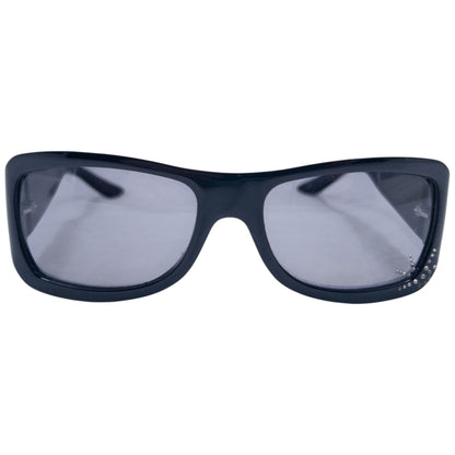 Vintage 2000s Dior Spidior 2 Diamonte Sunglasses | O/S, Black