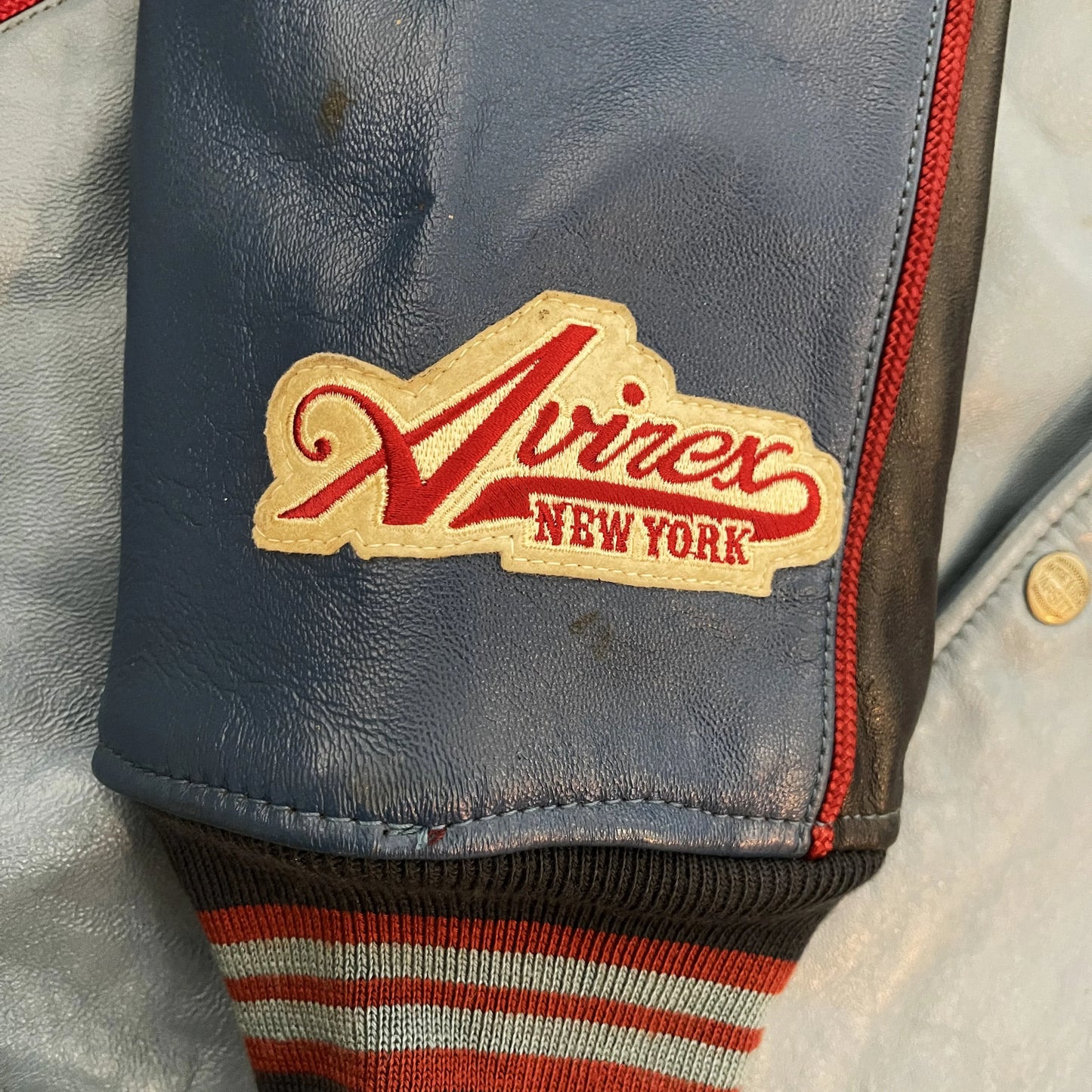 Avirex Leather Varsity Jacket - XXL