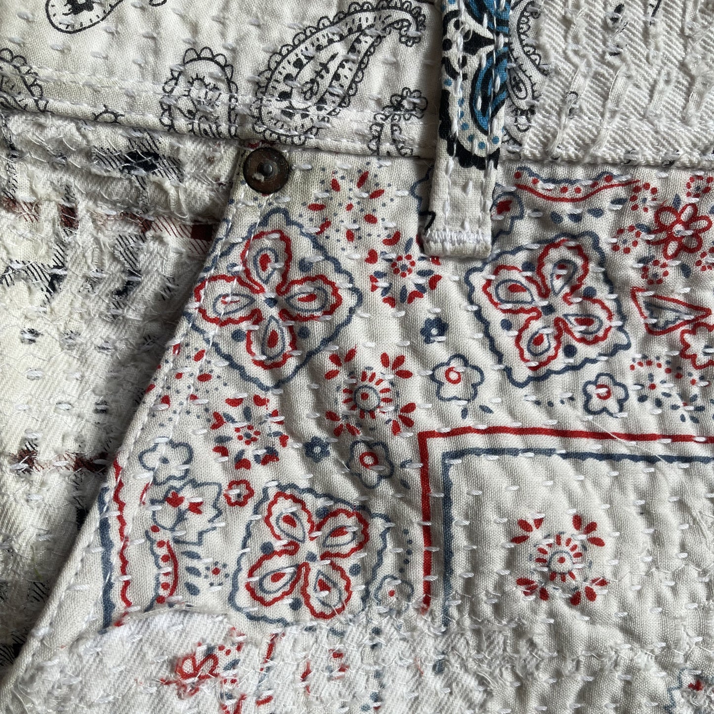 Boro Bandana Sashiko Distressed Jeans - W31"