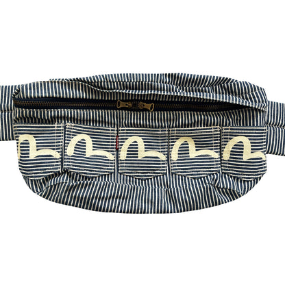 Evisu Hickory Pinstripe Multipocket Side Bag