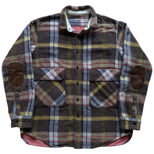 Kapital Flannel Work Shirt - M | Medium, Brown Plaid