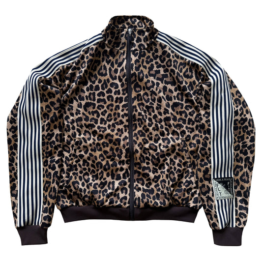 Kapital Smooth Jersey Stuntman & Woman Leopard Track Jacket - L | Large, Multicoloured
