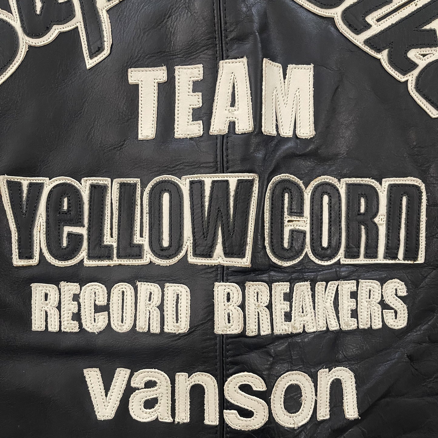Vanson Leathers x Yellow Corn Motorcycle Racer Jacket - L
