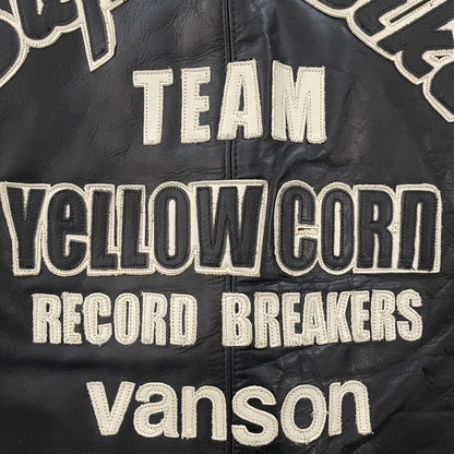 Vanson Leathers x Yellow Corn Motorcycle Racer Jacket - L