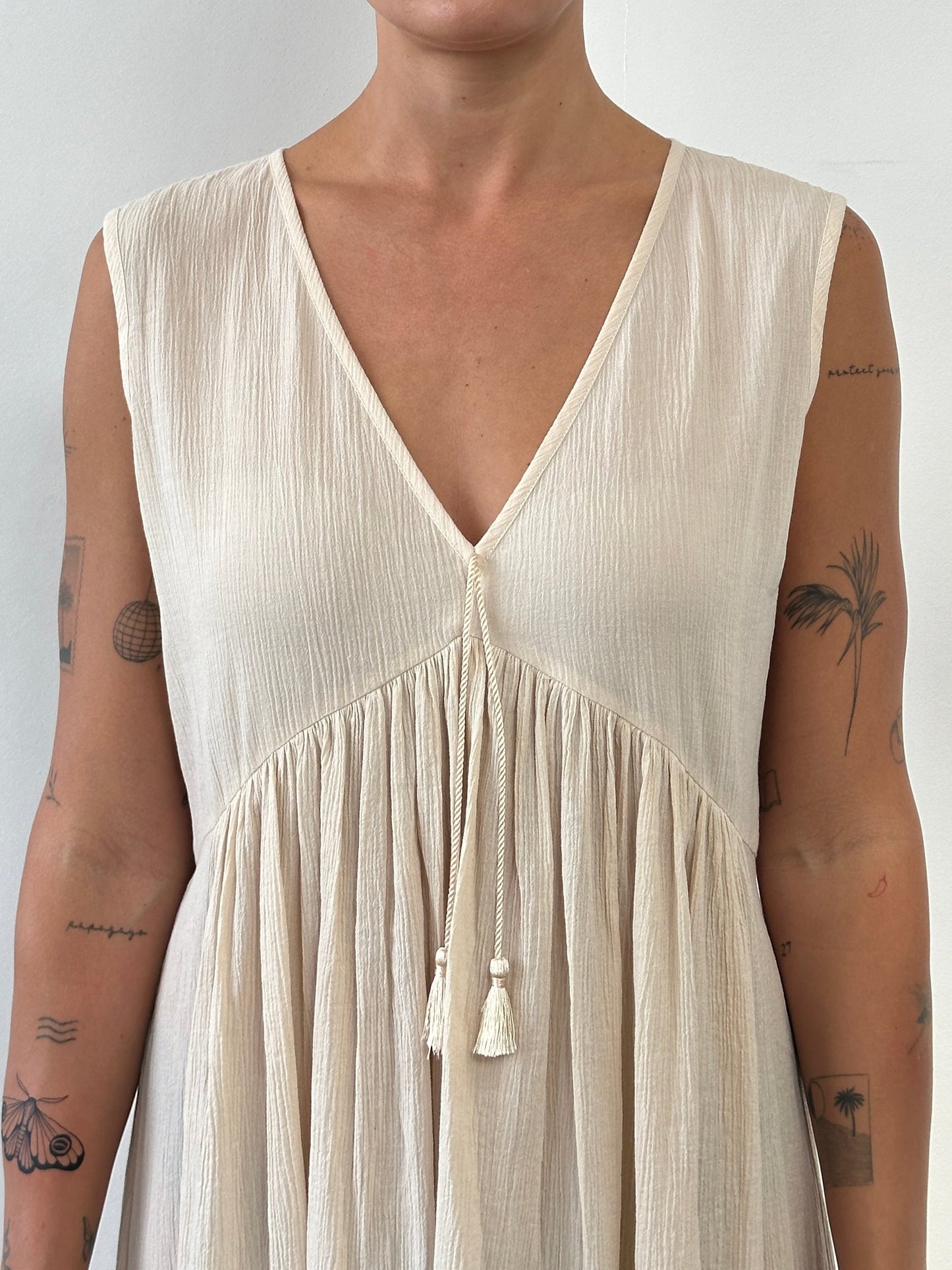 Max Mara Pure Cotton Floor Length Sun Dress - UK12