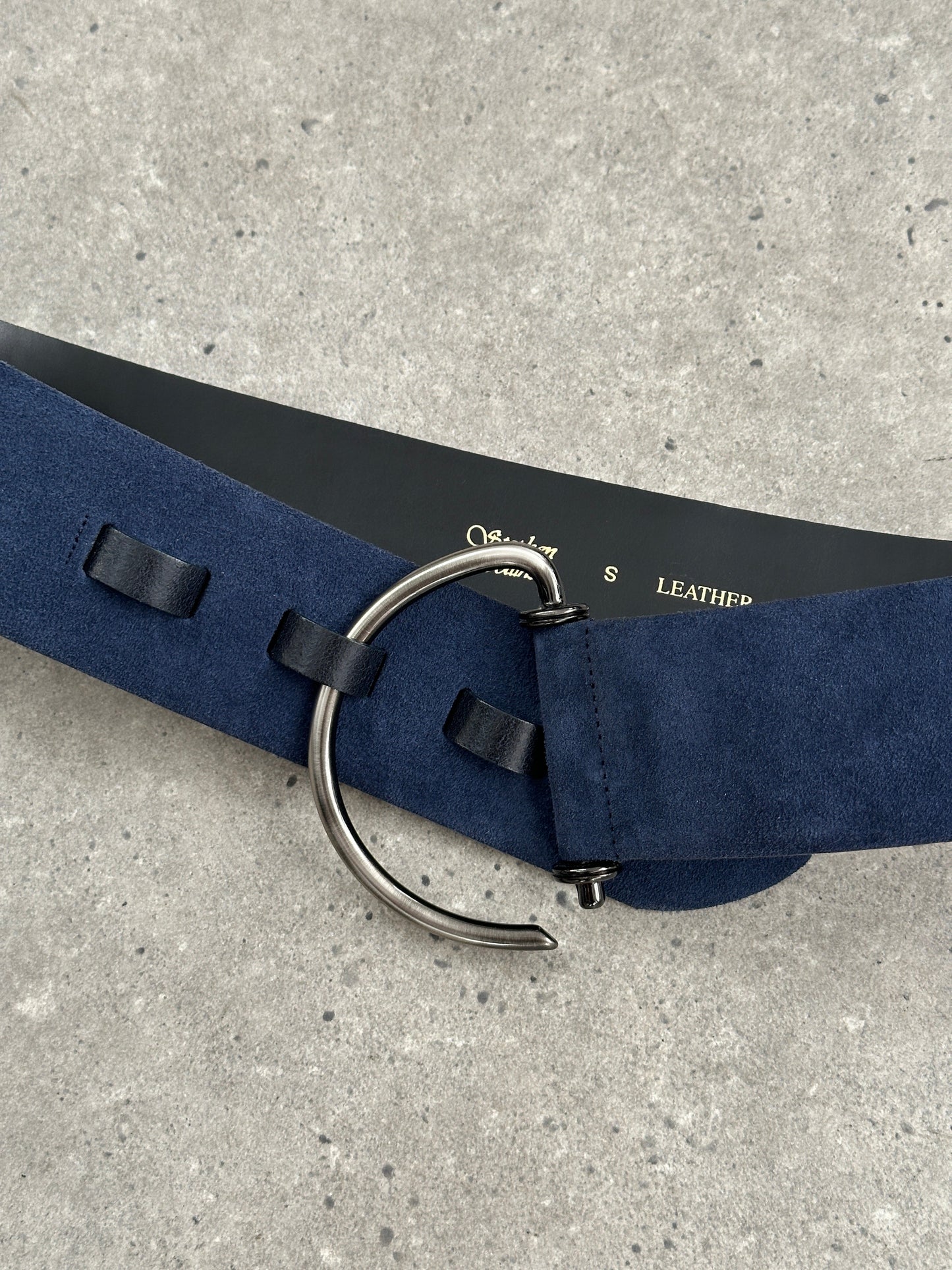 Vintage 2000s Suede D Ring Chunky Belt - W29-33