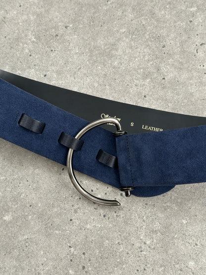 Vintage 2000s Suede D Ring Chunky Belt - W29-33