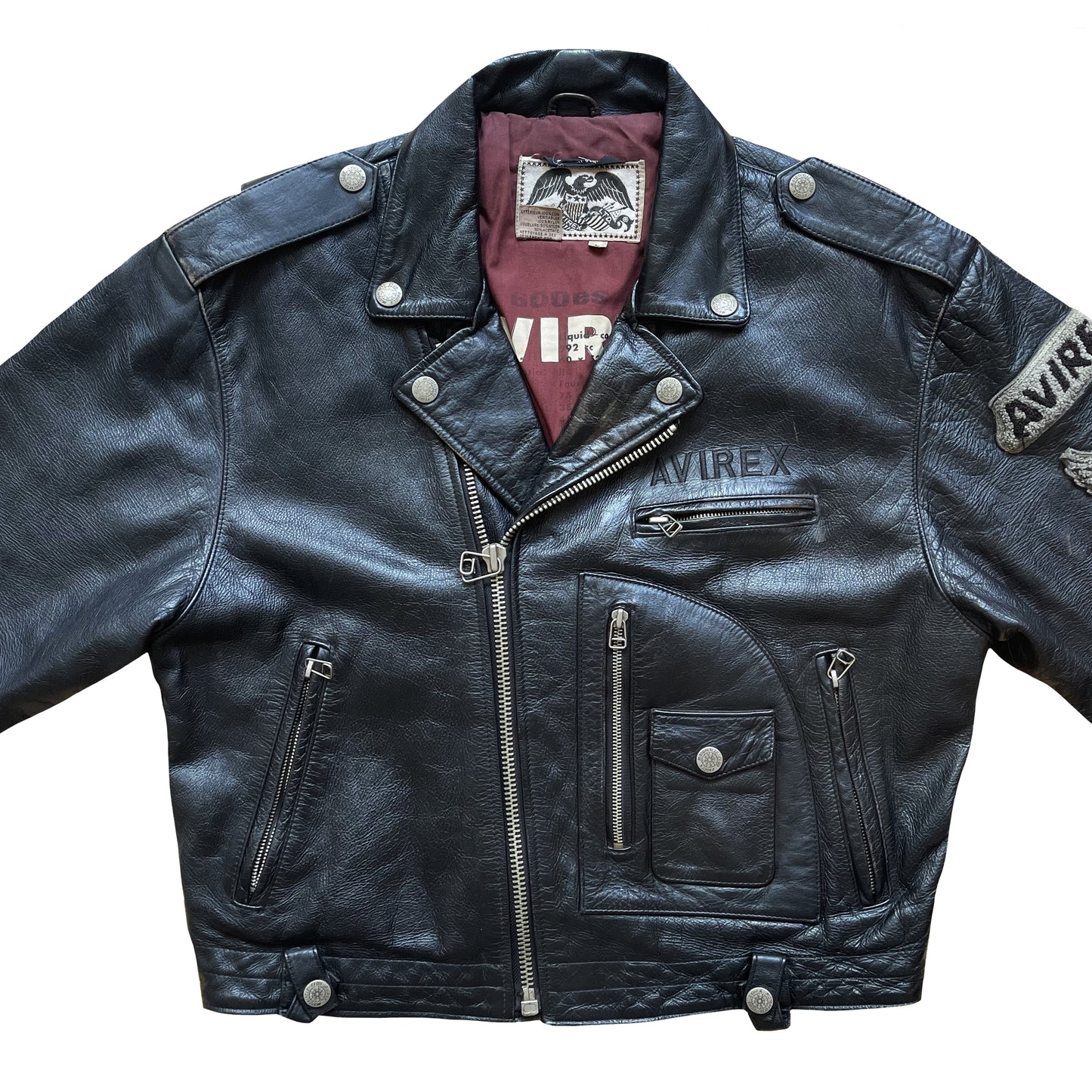Avirex Daytona Leather Biker Jacket - L