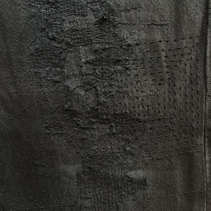 Boro Sashiko Black Distressed Jeans - W38"