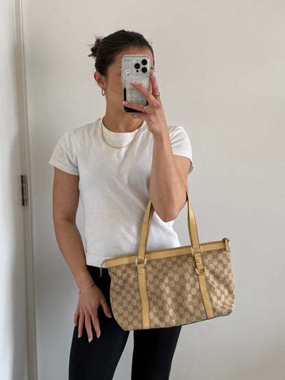 Vintage 90s Gucci GG Monogram Abbey Handbag | O/S, Multicoloured
