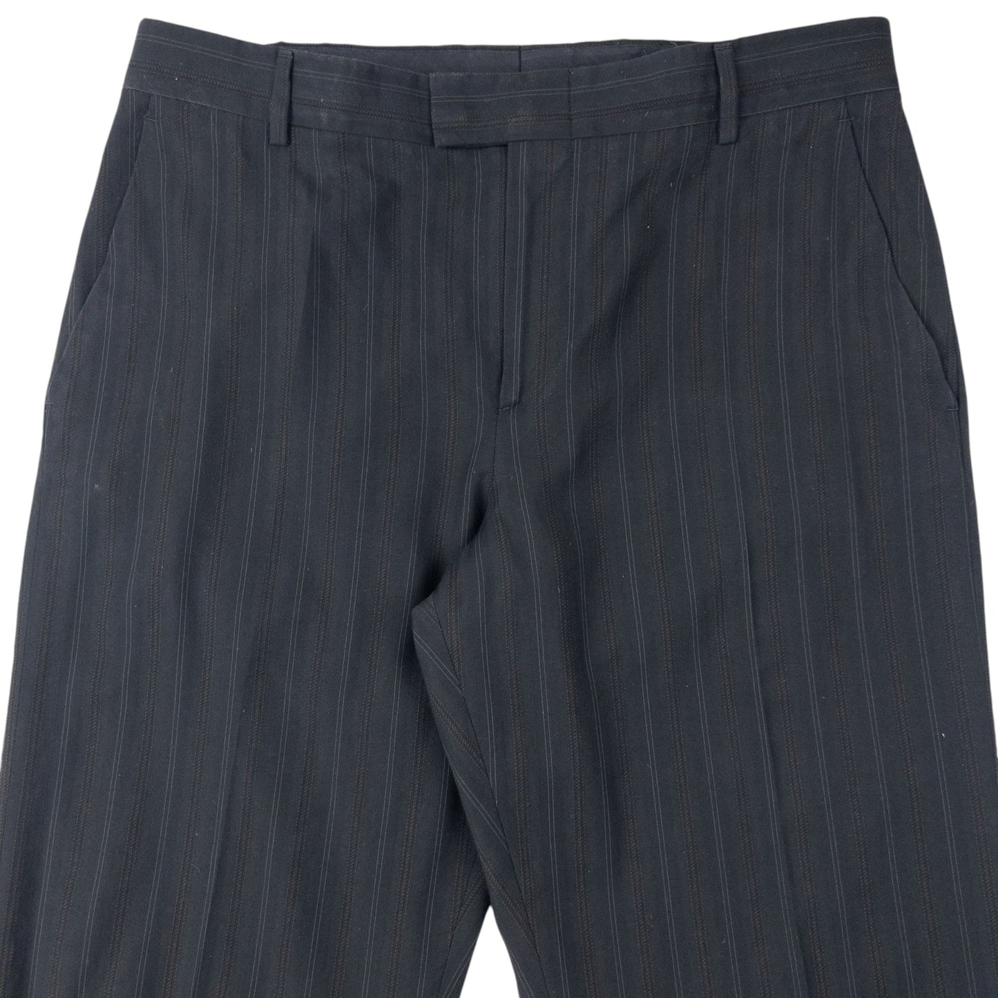 Vintage 2000s Versace Versus Pinstripe Jacket & Trousers Suit Set Size XL | XL, Black