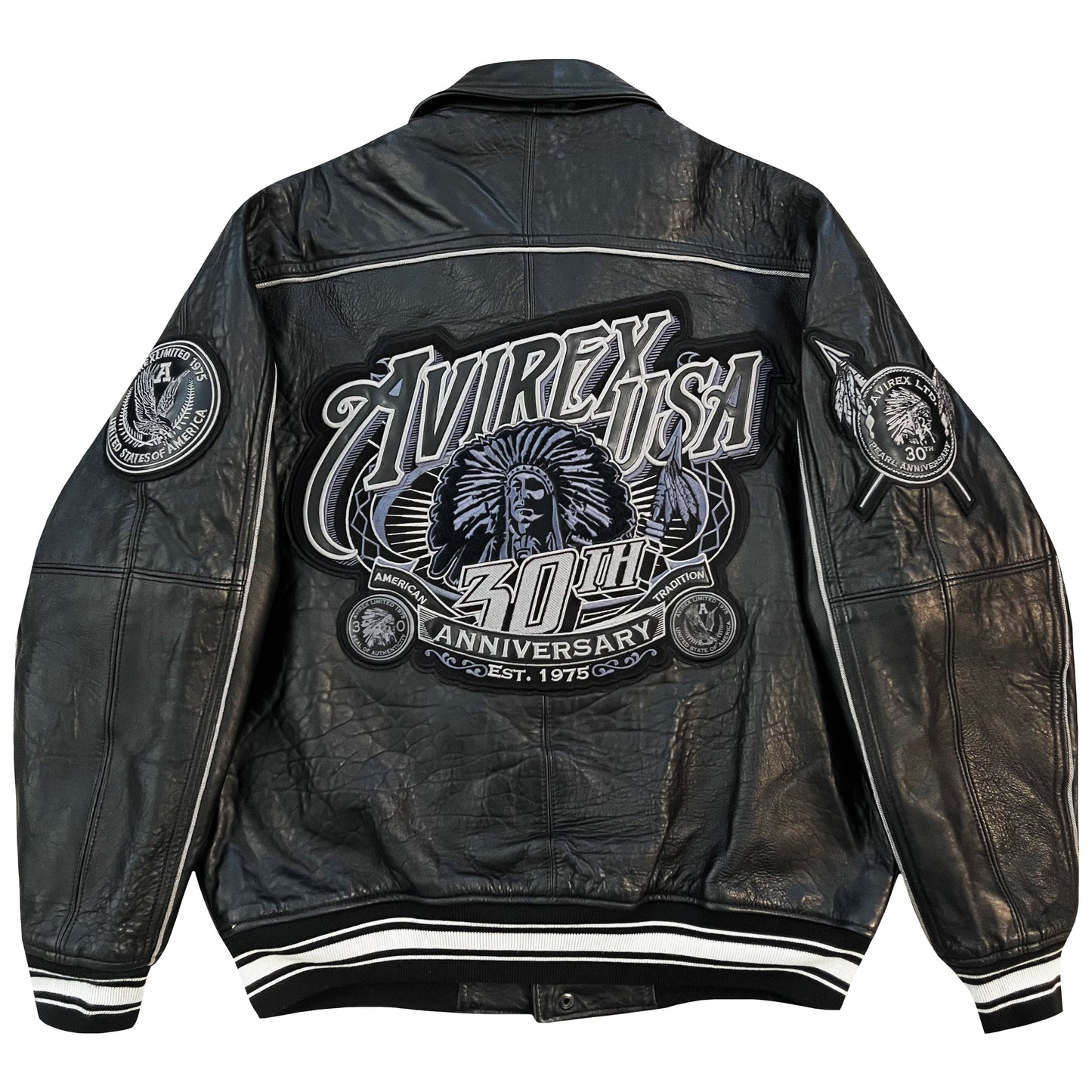 Avirex 30th Anniversary Leather Varsity Jacket - L