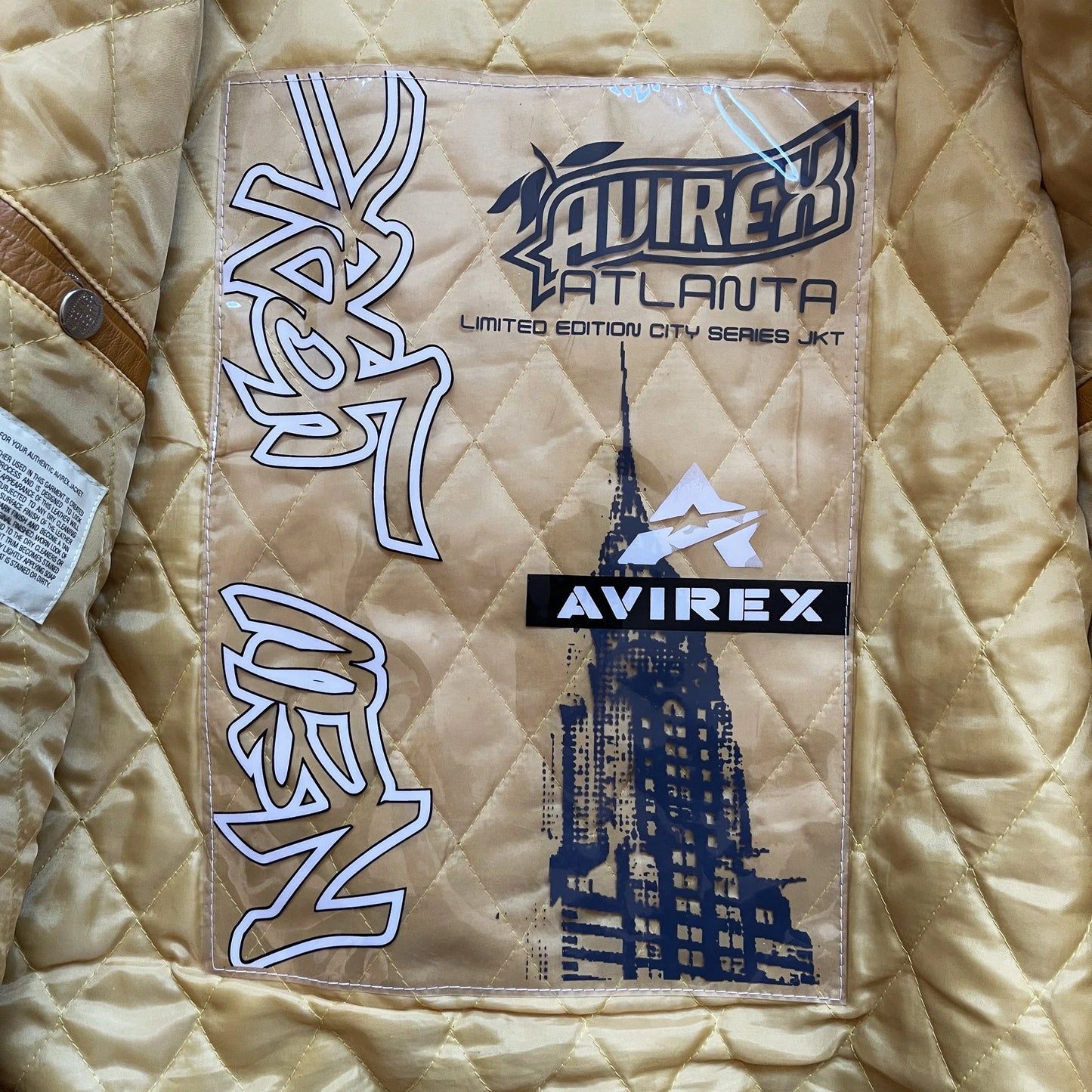 Avirex 'Nitro Run' Leather Varsity Jacket - M