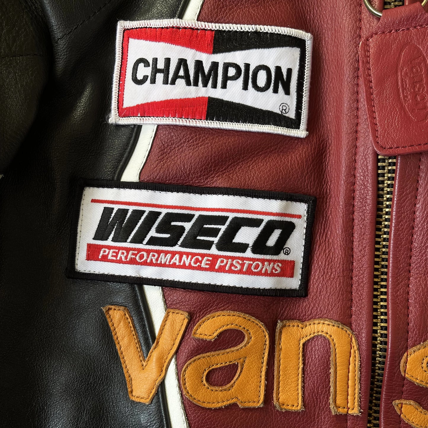 Vanson Leathers 'One Star' Motorcycle Racing Jacket - M