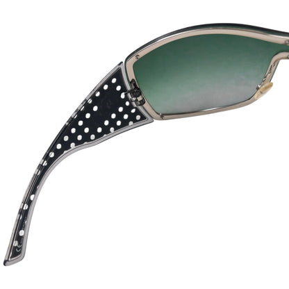 Vintage 2000s Dior Quadrille Shield Sunglasses | O/S, Black
