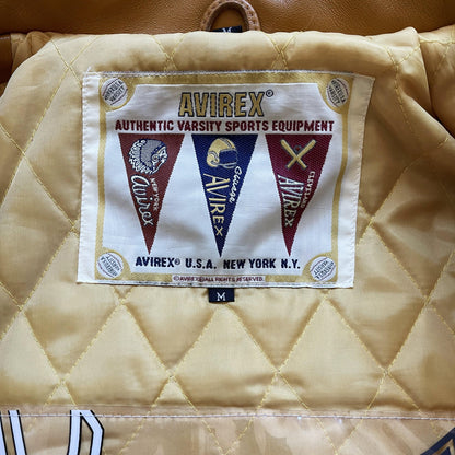 Avirex 'Nitro Run' Leather Varsity Jacket - M
