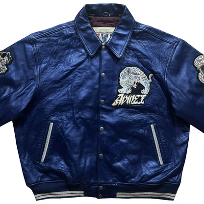 Avirex 'Speed Tiger' Leather Varsity Jacket - XXL